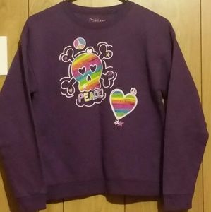 Rainbow 'Peace' skull sweatshirt